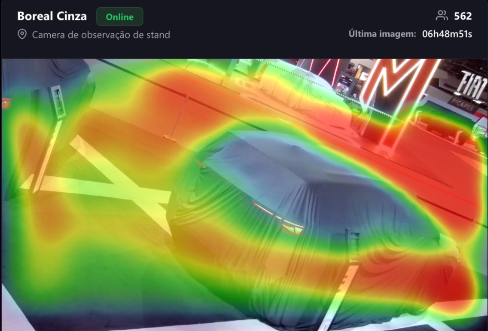 Mapa de calor do fluxo de público em evento gerado pelo HeatBlitz